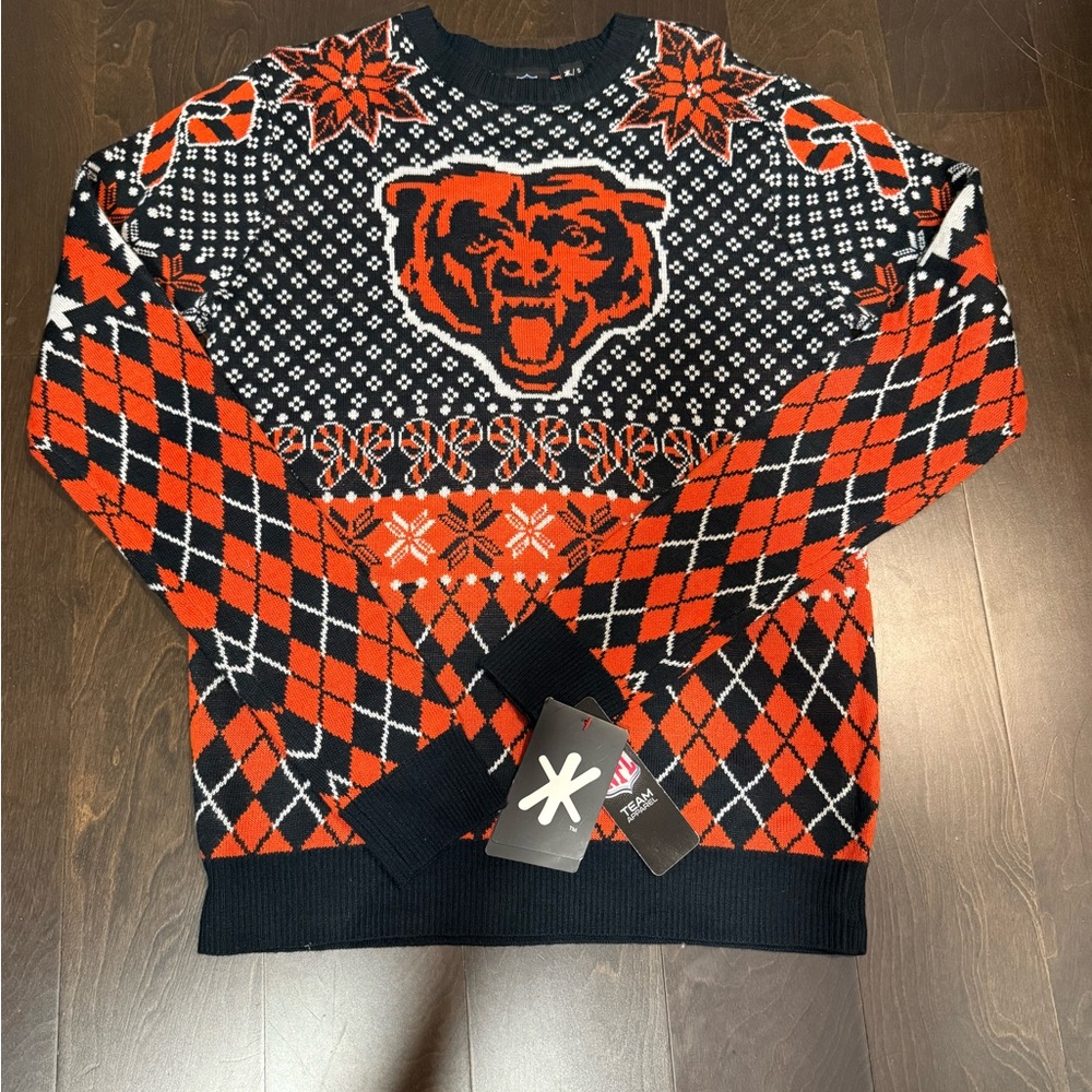 NFL Chicago Bears Sweater - Black and Orange